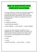 NUR 28 Exam Questions &ndash; Complete Solutions & Nursing Practice Q&A&NewLine;&NewLine;