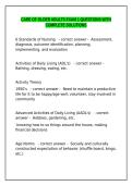 Care of Older Adults Exam 1 &ndash; Complete Solutions & Nursing Study Guide&NewLine;&NewLine;
