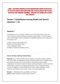 CRRN - Certified Rehabilitation Registered Nurse Exam Study&NewLine;UP-TO-DATE 2026 EXAM QUESTIONS AND 100&percnt; ACCURATE SOLUTIONS &vert;&NewLine;Question And VERIFIED ANSWERS - INSTANT PDF DOWNLOAD Latest&NewLine;PDF Update&rpar; 