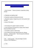 NCM 114 Care of Older Adult Exam &ndash; Complete Solutions & Nursing Q&A&NewLine;&NewLine;