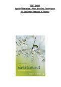 Test Bank &ndash; Applied Statistics I&colon; Basic Bivariate Techniques&comma; 3rd Edition by Warner &lpar;Chapters 1&ndash;18&rpar; &vert; Instant PDF Download