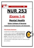 NUR 253 Exams 1&ndash;4 &ndash; Galen Mental Health Nursing &ndash; &lpar;2026&sol;2o27&rpar; Actual Questions & Answers&comma; 100&percnt; Guarantee Pass