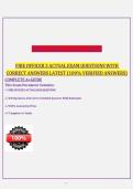 Fire Officer 3 Actual Exam Questions & Answers &vert; 100&percnt; Verified Solutions &vert; NFPA 1021 Fire Officer III Study Guide &vert; Complete Certification Prep
