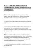 BODY COMPOSITION PROGRAM 2026 &NewLine;COMPREHENSIVE FITNESS TRANSFORMATION &NewLine;WORKBOOK A&plus; 