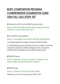 BODY COMPOSITION PROGRAM &NewLine;COMPREHENSIVE EXAMINATION GUIDE &NewLine;2026 FULL Q&A STUDY SET 
