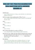 BOH SOP TEST PRACTICE EXAMINATION&NewLine;2026 QUESTIONS WITH ANSWERS&NewLine;GRADED A&plus;