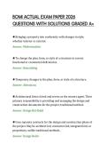 BOMI ACTUAL EXAM PAPER 2026 &NewLine;QUESTIONS WITH SOLUTIONS GRADED A&plus;