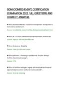 BOMI COMPREHENSIVE CERTIFICATION &NewLine;EXAMINATION 2026 FULL QUESTIONS AND &NewLine;CORRECT ANSWERS