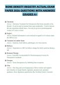 BONE DENSITY REGISTRY ACTUAL EXAM&NewLine;PAPER 2026 QUESTIONS WITH ANSWERS&NewLine;GRADED A&plus;