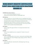 BONE DENSITY REGISTRY CERTIFICATION&NewLine;SCRIPT 2026 QUESTIONS WITH SOLUTIONS&NewLine;GRADED A&plus;