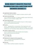 BONE DENSITY REGISTRY PRACTICE&NewLine;EXAMINATION 2026 QUESTIONS WITH&NewLine;ANSWERS GRADED A&plus;