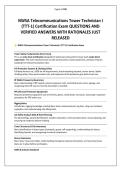 NWSA Tower Technician Training Level 2 &lpar;TT2&rpar; ANA LEVEL I Certification Exam 