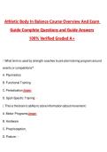 Athletic Body In Balance Course Overview And Exam Guide &lpar;Latest 2026&sol;2027 Update&rpar; Complete Questions and Guide Answers&comma; 100&percnt; Verified Graded A&plus;
