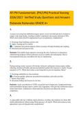 NEW ATI PN Fundamentals&period; &lpar;PN&sol;LPN&rpar; Practical Nursing&NewLine;2026&sol;2027 Verified Study Questions and Answers&NewLine;Elaborate Rationales GRADE A&plus;