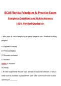 BCAI Florida Principles & Practice Exam &lpar;Latest 2026&sol;2027 Update&rpar; Complete Questions and Guide Answers&comma; 100&percnt; Verified Graded A&plus;