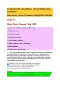 New ATI Mental Health Proctored Exam 100&percnt; Verified Questions&NewLine;and Answers&NewLine;Many Practice Exam style Questions&comma; NEW UPDATE 2026&sol;2027&NewLine;Grade A&plus;&NewLine;Major Topics Covered Fully 100&percnt;