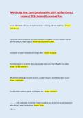 NAUI Scuba Diver Exam Questions With 100&percnt; Verified Correct &NewLine;Answers &vert;2026 Updated Guaranteed Pass&period;