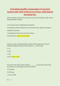 LP Gas Master Qualifier&colon; Transportation of LP gas Exam &NewLine;Questions With 100&percnt; Verified Correct Answers &vert;2026 Updated &NewLine;Guaranteed Pass&period;