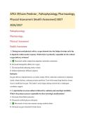 New APEA 3P&comma;Exam Predictor &comma; Pathophysiology&comma; Pharmacology&comma;&NewLine;Physical Assessment &lpar;Health Assessment&rpar; BEST&NewLine;2026&sol;2027