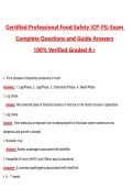 Certified Professional Food Safety &lpar;CP-FS&rpar; Exam &lpar;Latest 2026&sol;2027 Update&rpar; Complete Questions and Guide Answers&comma; 100&percnt; Verified Graded A&plus;