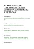 AP ENGLISH LITERATURE AND&NewLine;COMPOSITION STUDY GUIDE 2026&NewLine;COMPREHENSIVE QUESTIONS AND STEP&NewLine;BY STEP SOLUTIONS
