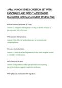 APEA 3P HIGH STAKES QUESTION SET WITH&NewLine;RATIONALES AND PATIENT ASSESSMENT&comma;&NewLine;DIAGNOSIS&comma; AND MANAGEMENT REVIEW 2026