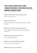 APEA 3P HIGH STAKES STUDY GUIDE&NewLine;COMPLETE REVIEW OF ADVANCED PRACTICE&NewLine;NURSING CONCEPTS 2026