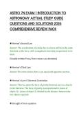 ASTRO 7N EXAM 1 INTRODUCTION TO&NewLine;ASTRONOMY ACTUAL STUDY GUIDE&NewLine;QUESTIONS AND SOLUTIONS 2026&NewLine;COMPREHENSIVE REVIEW PACK