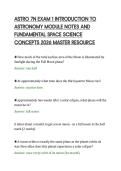 ASTRO 7N EXAM 1 INTRODUCTION TO&NewLine;ASTRONOMY MODULE NOTES AND&NewLine;FUNDAMENTAL SPACE SCIENCE&NewLine;CONCEPTS 2026 MASTER RESOURCE