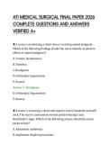 ATI MEDICAL SURGICAL FINAL PAPER 2026&NewLine;COMPLETE QUESTIONS AND ANSWERS&NewLine;VERIFIED A&plus;
