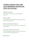 ATI MEDICAL SURGICAL STUDY GUIDE&NewLine;2026 COMPREHENSIVE QUESTIONS AND&NewLine;STEP BY STEP SOLUTIONS