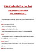 CNA Credentia Practice Test &lpar;Latest 2026&sol;2027 Update&rpar; Complete Questions and Guide Answers&comma; 100&percnt; Verified Graded A&plus;