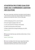ATI NUTRITION PROCTORED EXAM STUDY&NewLine;GUIDE 2026 COMPREHENSIVE QUESTIONS&NewLine;AND SOLUTIONS