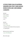ATI PROCTORED EXAM OB MATERNAL&NewLine;NEWBORN 2026 STUDY GUIDE MODULE&NewLine;REVIEW NOTES AND CORE NURSING&NewLine;CONCEPTS