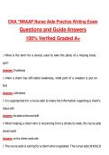 CNA NNAAP Nurse Aide Practice Writing Exam 2026 &vert; Complete Questions and Guide Answers&comma; 100&percnt; Verified Graded A&plus;