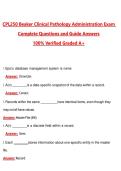 CPL250 Beaker Clinical Pathology Administration Exam &lpar;Latest 2026&sol;2027 Update&rpar; Complete Questions and Guide Answers&comma; 100&percnt; Verified Graded A&plus;