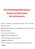 D311 Microbiology OA Exam &lpar;Latest 2026&sol;2027 Update&rpar; Complete Questions and Guide Answers&comma; 100&percnt; Verified Graded A&plus;