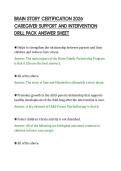 BRAIN STORY CERTIFICATION 2026 &NewLine;CAREGIVER SUPPORT AND INTERVENTION &NewLine;DRILL PACK ANSWER SHEET 