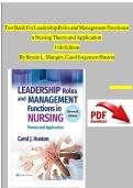 Test Bank For Leadership Roles and Management Functions in Nursing Theory and Application 11th Edition By Carol Jorgensen Huston &vert; 9781975193065 &vert; 2024&sol;2025 &vert; Chapter 1-25 &vert; All Chapters with Answers and Rationals&NewLine;