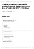 Enrolled Agent Exam Prep - Part 2 Exam Questions & Answers &vert; 100&percnt; Verified solutions &lpar;2026&rpar; UPDATE &vert;2026&excl;&excl; STUDY GUIDE EXAM&NewLine;&NewLine;