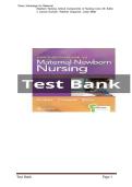 Davis Advantage for Maternal-Newborn Nursing Critical Components of Nursing Care 4th Edition Connie Durham&comma; Roberta Chapman&comma; Linda Miller Test Bank &vert; All Chapters&NewLine;