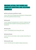BRAZING ACTUAL TEST PAPER 2026 &NewLine;COMPLETE QUESTIONS AND SOLUTIONS &NewLine;GRADED A&plus; 