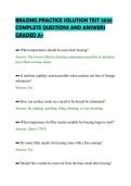 BRAZING PRACTICE SOLUTION TEST 2026 &NewLine;COMPLETE QUESTIONS AND ANSWERS &NewLine;GRADED A&plus;