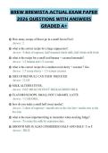 BREW BREWISTA ACTUAL EXAM PAPER&NewLine;2026 QUESTIONS WITH ANSWERS&NewLine;GRADED A&plus;