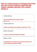 WGU C211 Global Economics for Managers Actual Exam &NewLine;2026-2027 OA WITH COMPLETE QUESTIONS AND &NewLine;CORRECT ANSWERSVERIFIEDC 100&percnt; ALREADY &NewLine;GRADED A&plus;
