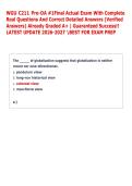 WGU C211 - Global Economics for Managers&comma; Brian Final Actual Exam