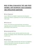 BIOD 121 FINAL EXAM MOCK TEST AND STUDY&NewLine;MATERIAL WITH NUTRITION CASE SCENARIOS&NewLine;AND APPLICATION QUESTIONS