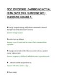 BIOD 121 PORTAGE LEARNING M3 ACTUAL&NewLine;EXAM PAPER 2026 QUESTIONS WITH&NewLine;SOLUTIONS GRADED A&plus;