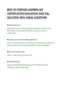 BIOD 121 PORTAGE LEARNING M3&NewLine;CERTIFICATION EVALUATION 2026 FULL&NewLine;SOLUTION VIEW AHEAD QUESTIONS