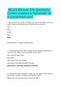 NCLEX-RN over 245 Questions &comma; Correct answers & Rationales for a guaranteed pass&period;